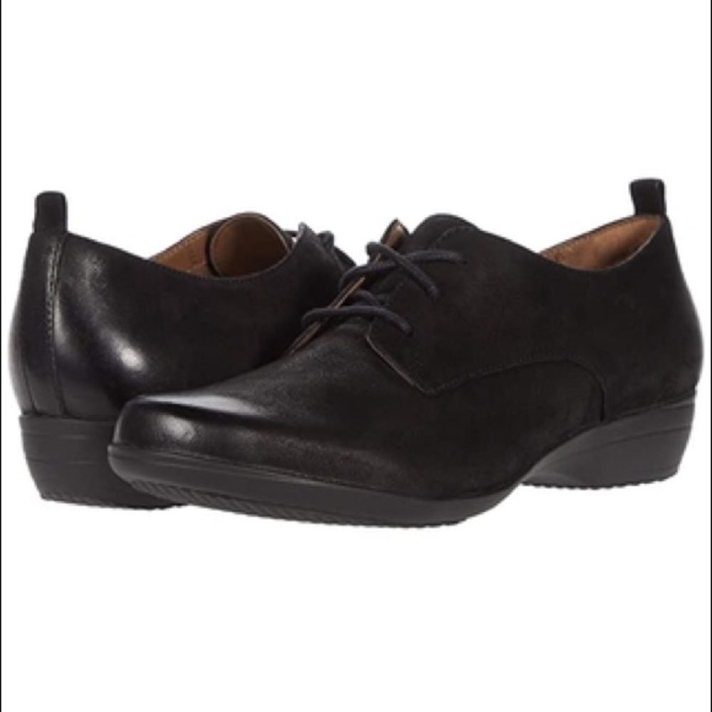 DANSKO 39 Finola leather Oxfords black